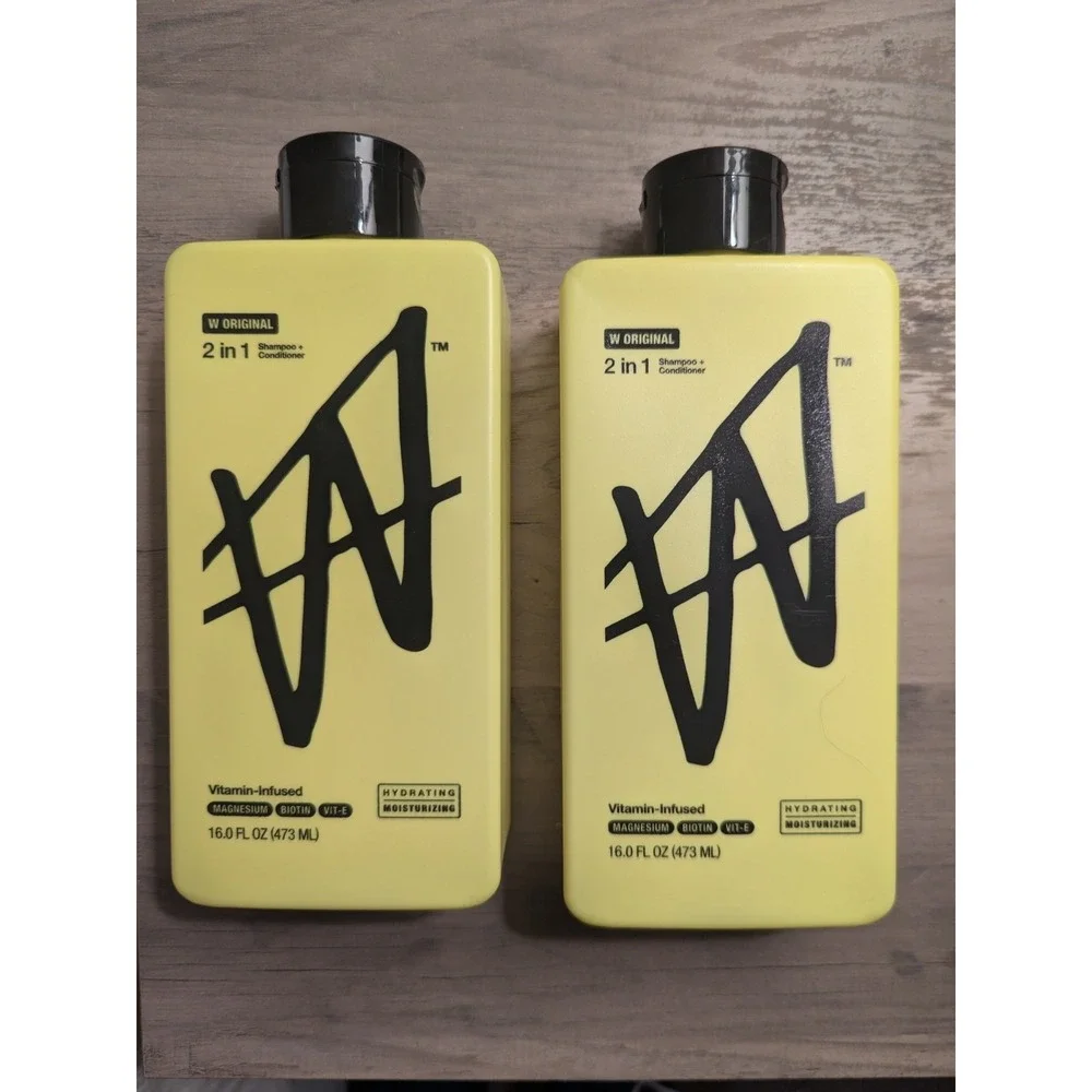 (2) W By Jake Paul Hydrating 2-in-1 Shampoo/ Conditioner For All Hair Types 16oz